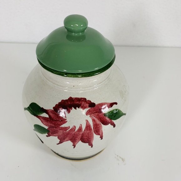 VTG Stoneware Pottery Ginger Jar 7" Vase Farmhouse Decor Handmade Southwestern - Picture 13 of 15
